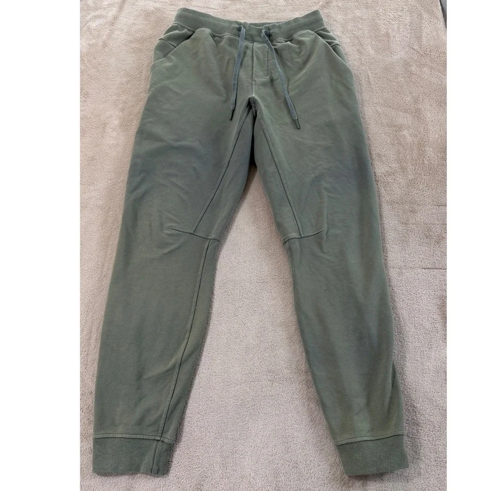 Lululemon City Sweat‎ Jogger Mens Size Small Green Haze Stretch French Terry Gym